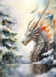 New Year's set of 12 cards "Year of the Dragon"