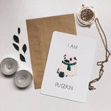 Harry Potter card, Hogwarts card, pug card, Slytherin card