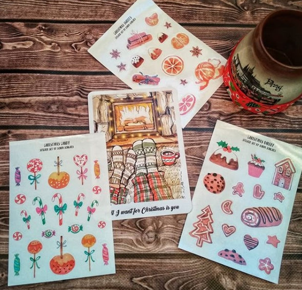 Set of Stickers"Christmas treats" - Postal Ukraine