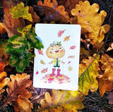Postcard "Golden leaf"