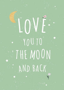 I Love You so much Greeting Card, love you to the moon and back postcard, love you postcard, love postcard