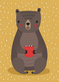 New Year's set of 8 cards "Lovely Animals"