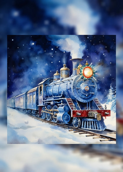 Christmas set of 8 cards "Tender Blue Christmas"