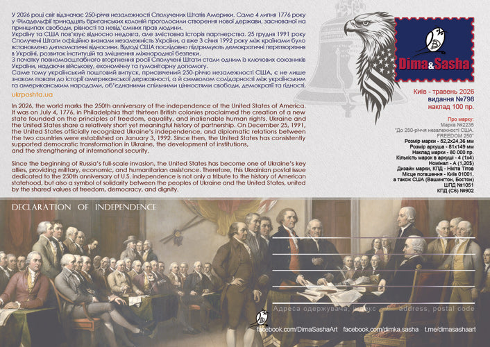 “250th Anniversary of Independence of the United States of America" Maximum card 2026