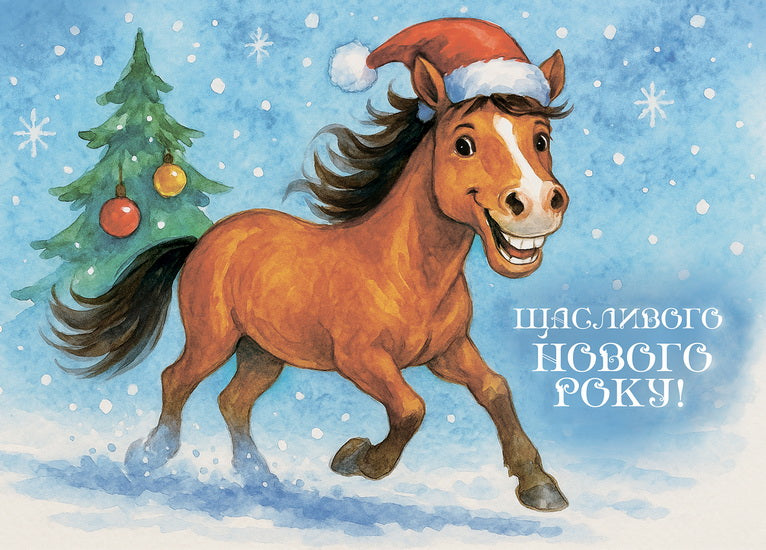 Postcard “Horse with Great Luck”