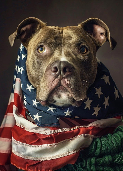 American Staffordshire terrier postcard