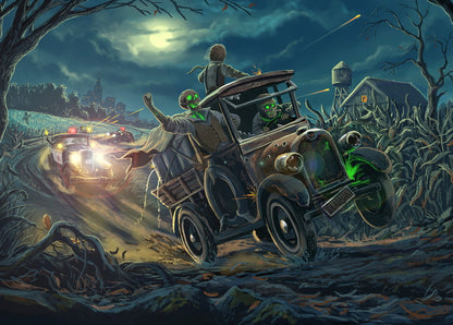 Set of 12 Halloween postcards by Roman Dubina