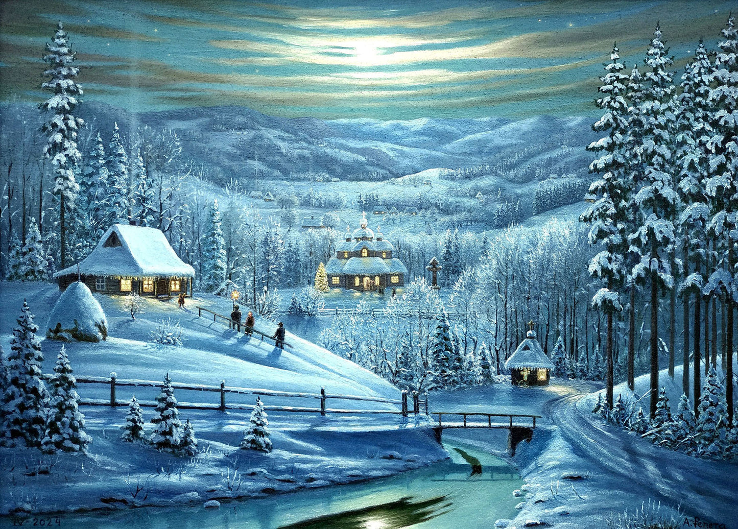 Postcard Christmas Night