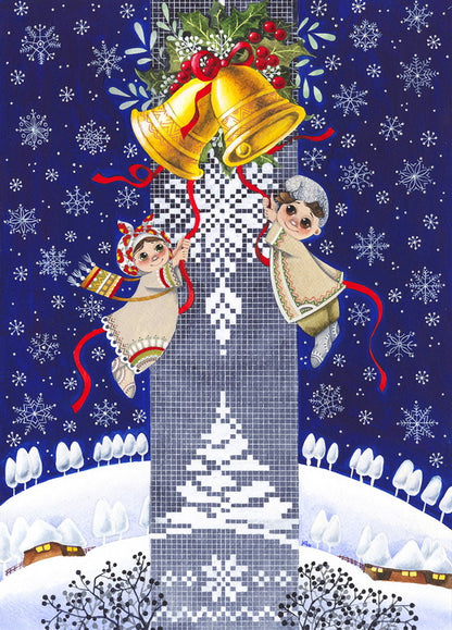 A set of 13 postcards "Winter on the nose"