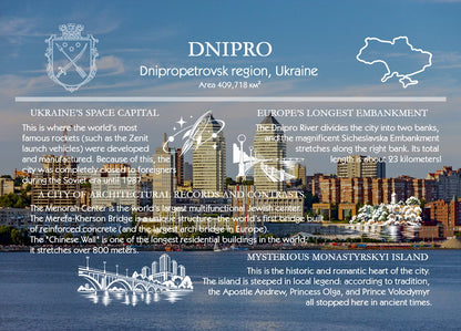 Dnipro city postcard