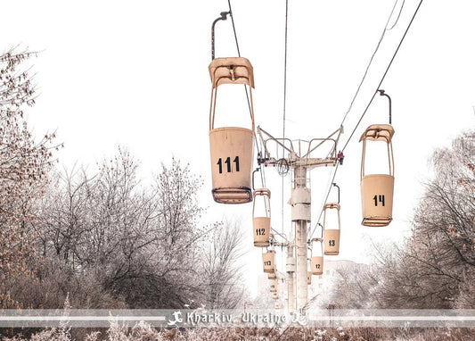 Kharkiv cable car postcard