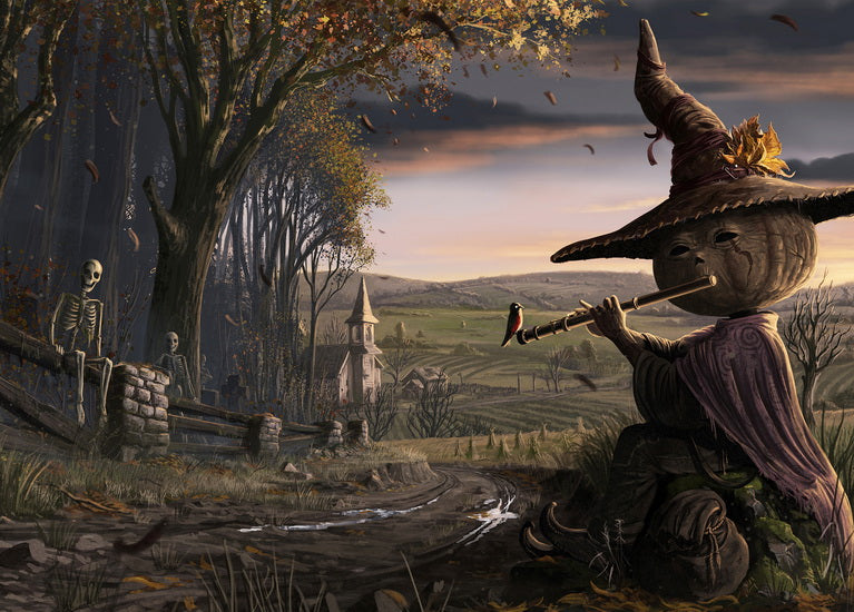 Melody of the Dead Halloween postcard