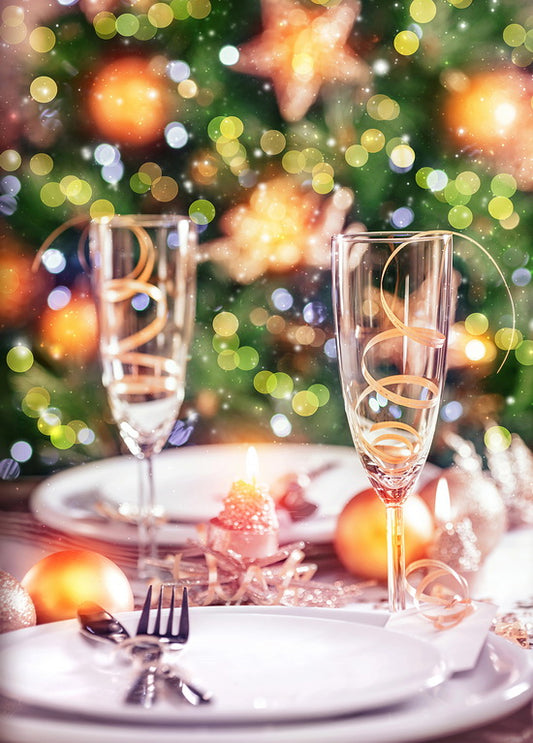 Postcard Time for miracles and champagne