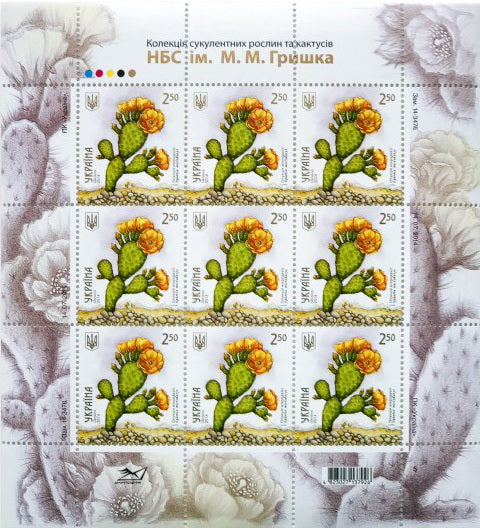 Opuntia microdasis postal sheet