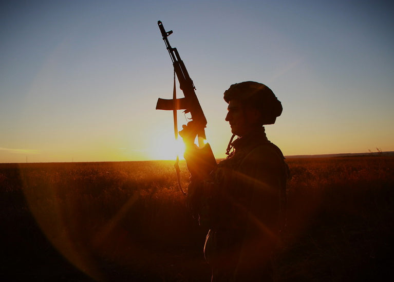 Ukrainian sun rises postcard