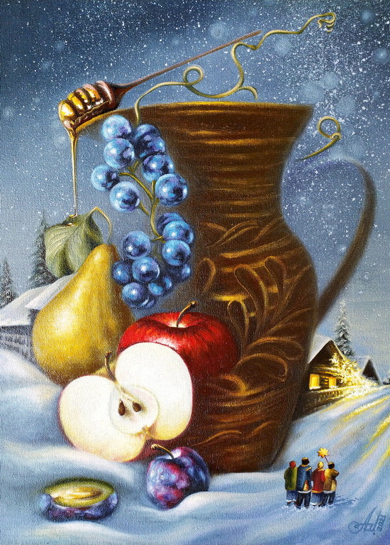 Ukrainian traditions Christmas card