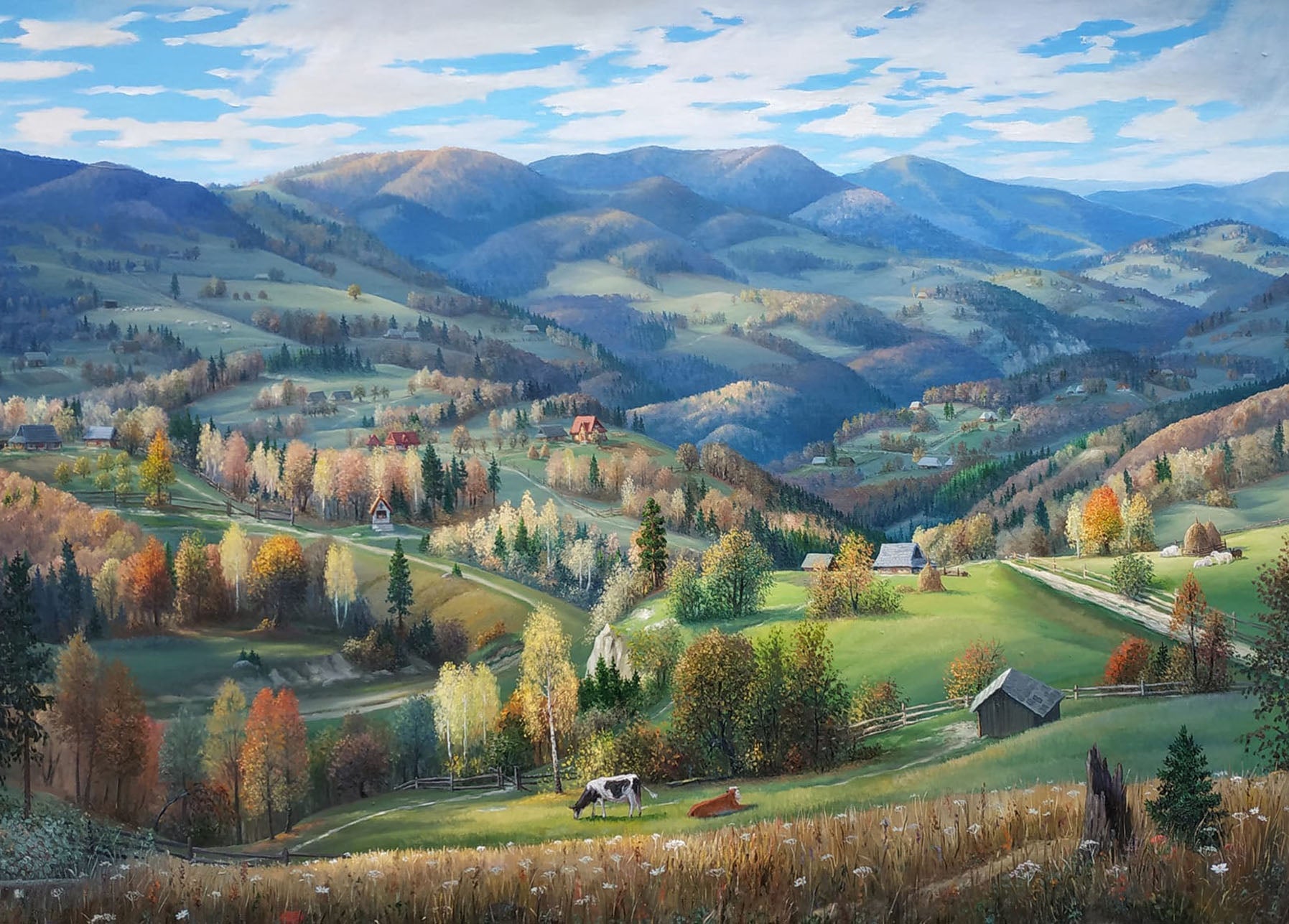 Set of 14 postcards by Andriy Repeta, “Carpathians” - Postal Ukraine