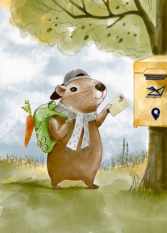 Capybara postcrosser postcard 