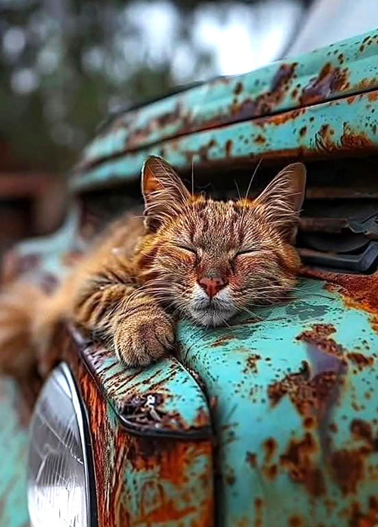 cat on the hood