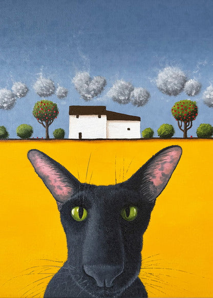 “Selfie in front of my native house” Postcard