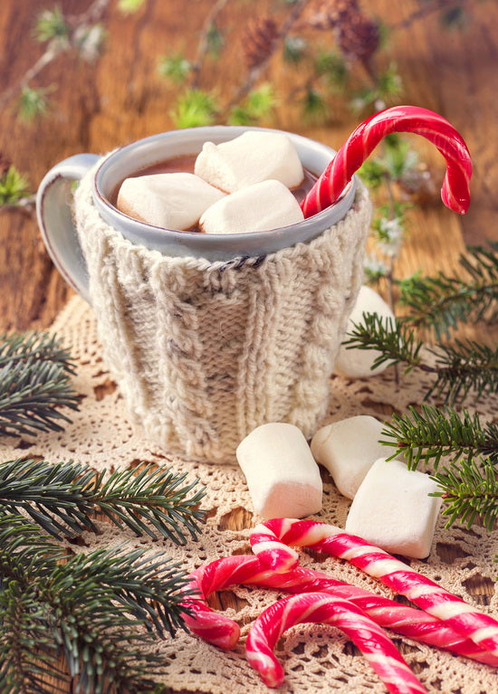 cozy cocoa on Christmas Eve card