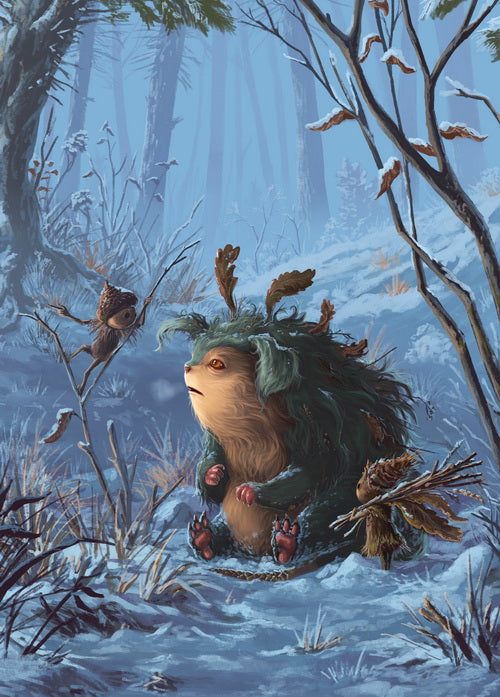 Set of 14 Christmas postcards by Roman Dubina