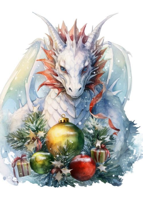 New Year's set of 12 cards "Year of the Dragon"