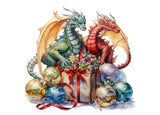 New Year's set of 12 cards "Year of the Dragon"