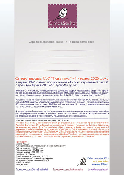 “Special Operation Spider Web (Pavutina)” Maximum card