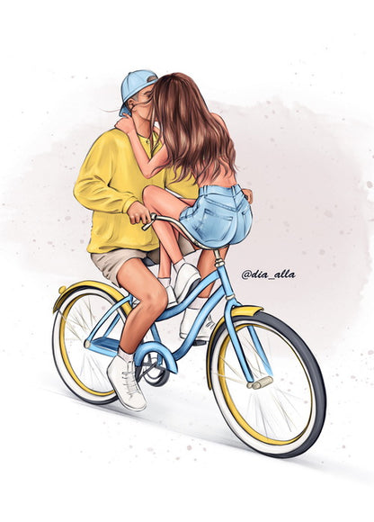 love bike postcard