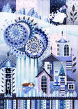A set of 9 postcards "Winter on the nose"