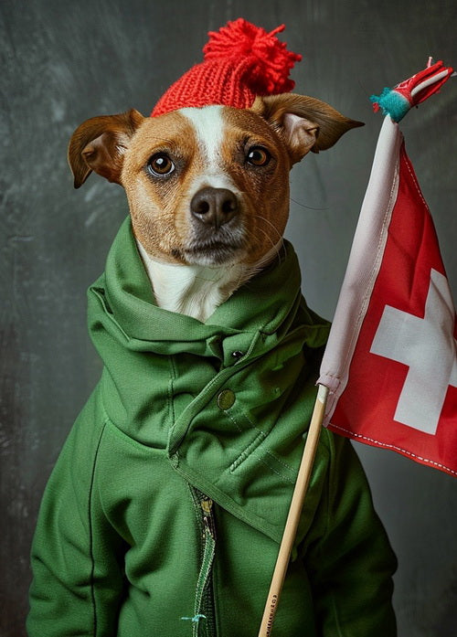 Jack Russell Terrier Swiss postcard