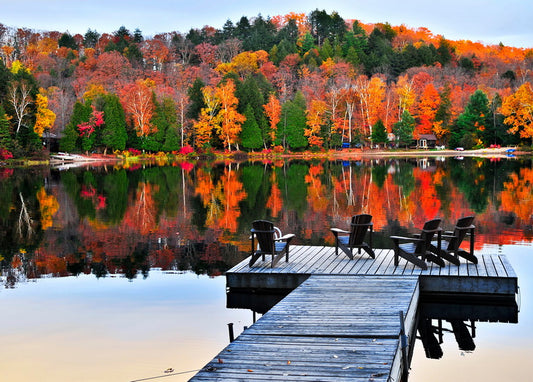 relaxation on an autumn lake