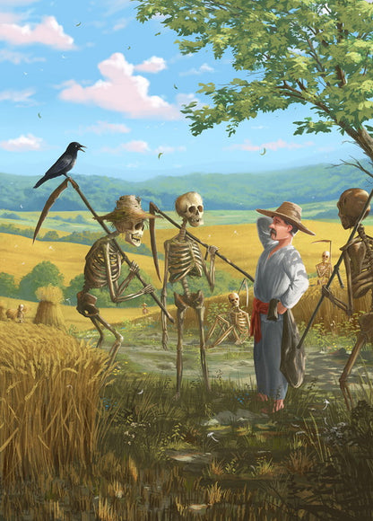 Set of 12 Halloween postcards by Roman Dubina