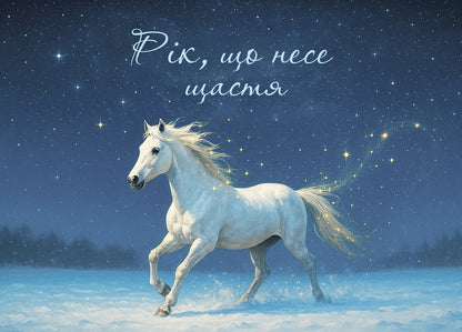 New Year's card Star Horse