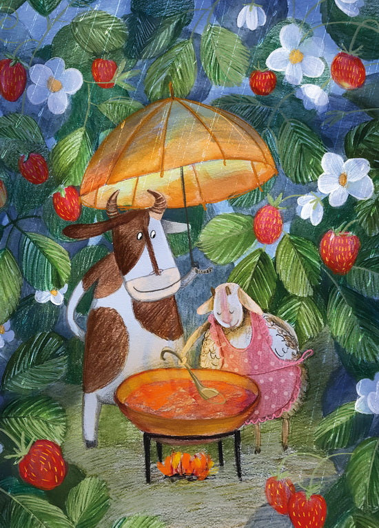 strawberry jam card