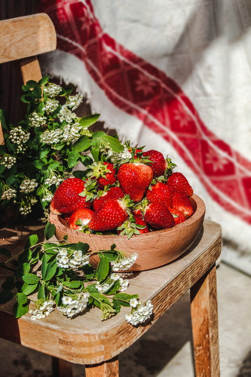 Strawberry Morning Postcard