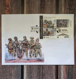 Canceled Postal set Envelope of the first day with 3 postcards "Glory to the Defense and Security Forces of Ukraine! Offensive Guard"