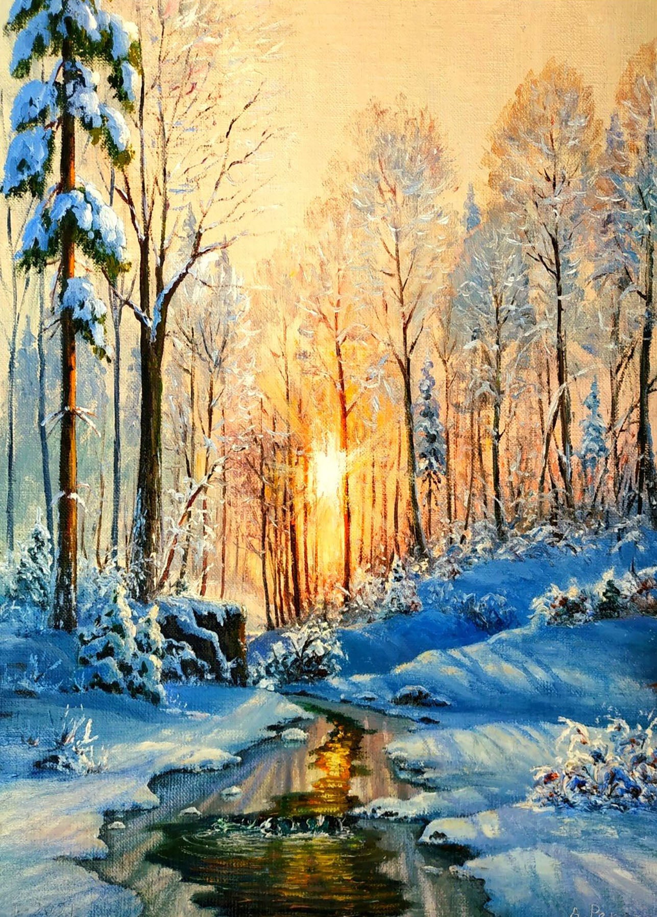 Postcard Winter Sun