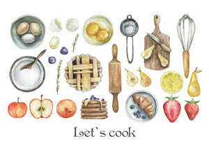 cooking card, cooking postcard