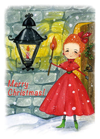 The little match-seller postcard, christmas postcard