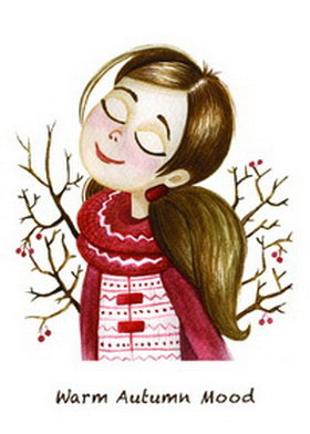 autumn mood postcard, autumn postcard