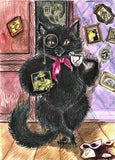 cat begemot postcard, Postcard Black Cat Begemot