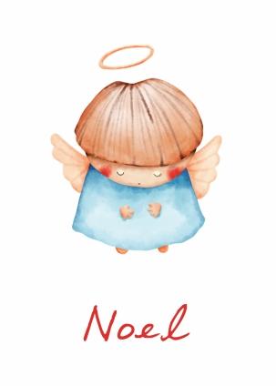 christmas angel postcard, angel christmas postcard