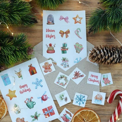 Set of Christmas stickers