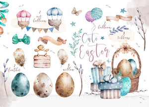 cute easter card, card with easter elements