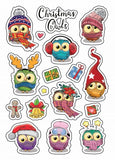 Set of stickers "Cute Owls"