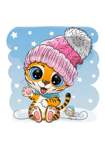 cute tiger card, card with symbol 2022