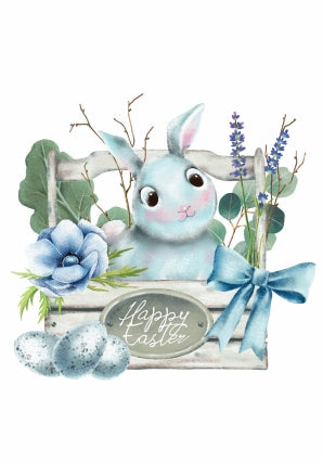 easter bunny, easter bunny postcard, bunny postcard, happy easter postcard