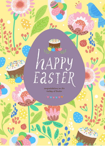 happy easter eastereggs | Happy Easter Cards 🐰🐤🎁 | Send real postcards  online